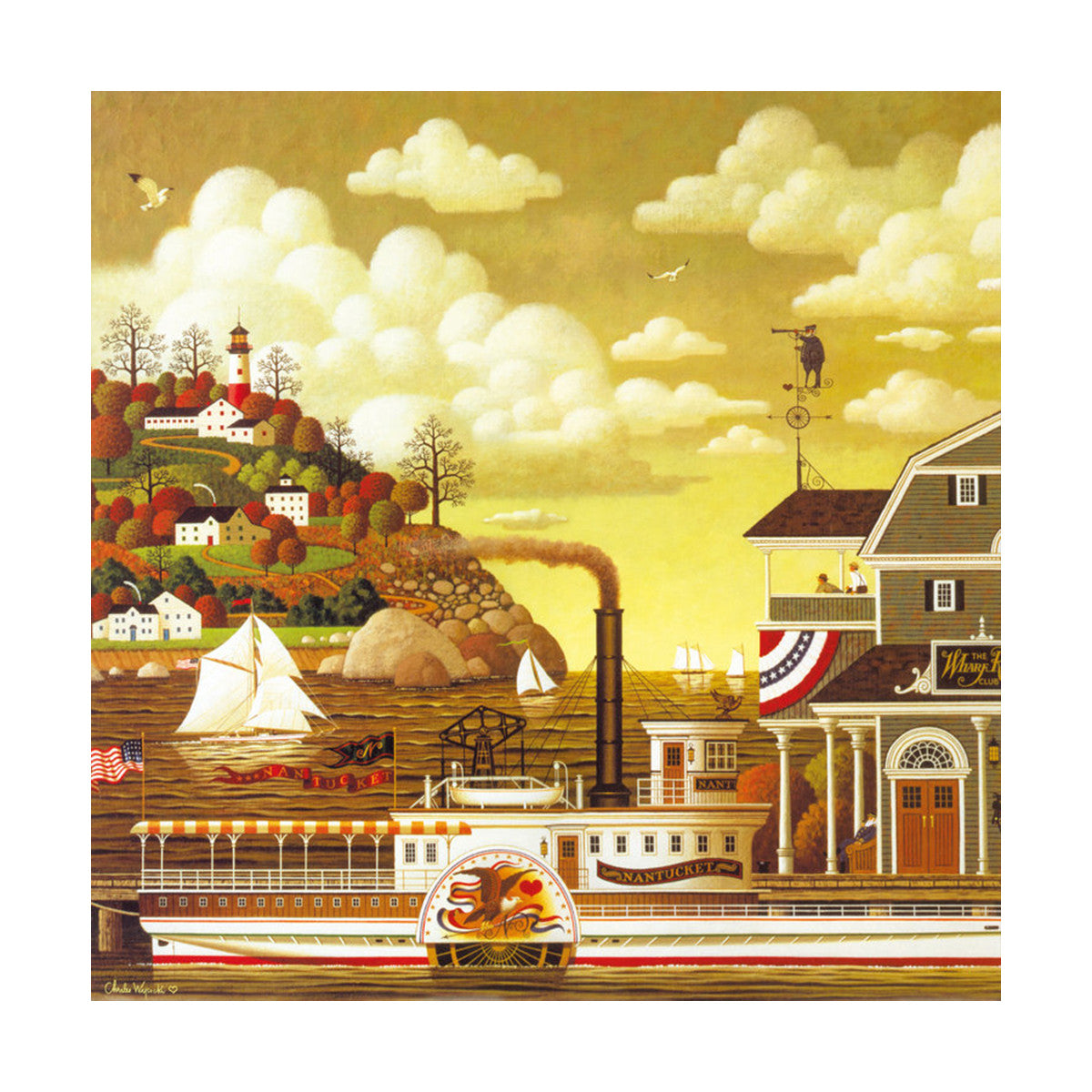 decoration painting bulk simple lighthouse American small town without frame cotton for painting wall painting 04 - Mega Save Wholesale & Retail - 1