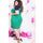 Super Big Size XL-4XL White Collar Professional Attire Sexy Evening Dress Pure Color Dress - Mega Save Wholesale & Retail - 2