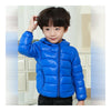 Child Hooded Thin Light Down Coat White Duck Down   sapphire   100cm - Mega Save Wholesale & Retail - 2