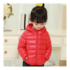 Child Hooded Thin Light Down Coat White Duck Down   red   100cm - Mega Save Wholesale & Retail - 1