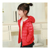 Child Hooded Thin Light Down Coat White Duck Down   red   100cm - Mega Save Wholesale & Retail - 2
