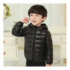 Child Hooded Thin Light Down Coat White Duck Down   black   100cm - Mega Save Wholesale & Retail - 1