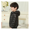 Child Hooded Thin Light Down Coat White Duck Down   black   100cm - Mega Save Wholesale & Retail - 2