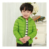 Child Hooded Thin Light Down Coat White Duck Down   green   100cm - Mega Save Wholesale & Retail - 1