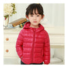 Child Hooded Thin Light Down Coat White Duck Down   dark red   100cm - Mega Save Wholesale & Retail - 1