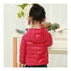 Child Hooded Thin Light Down Coat White Duck Down   dark red   100cm - Mega Save Wholesale & Retail - 2