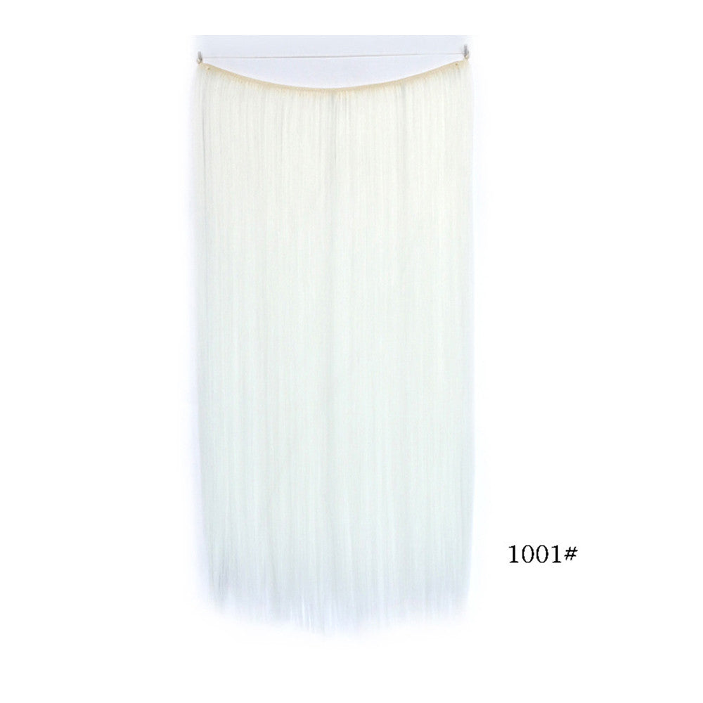 The new fishing line hair extension wig hair extension piece straight hair wig piece factory direct wholesale supply foreign trade explosion models in Europe and America  1001# - Mega Save Wholesale & Retail - 1