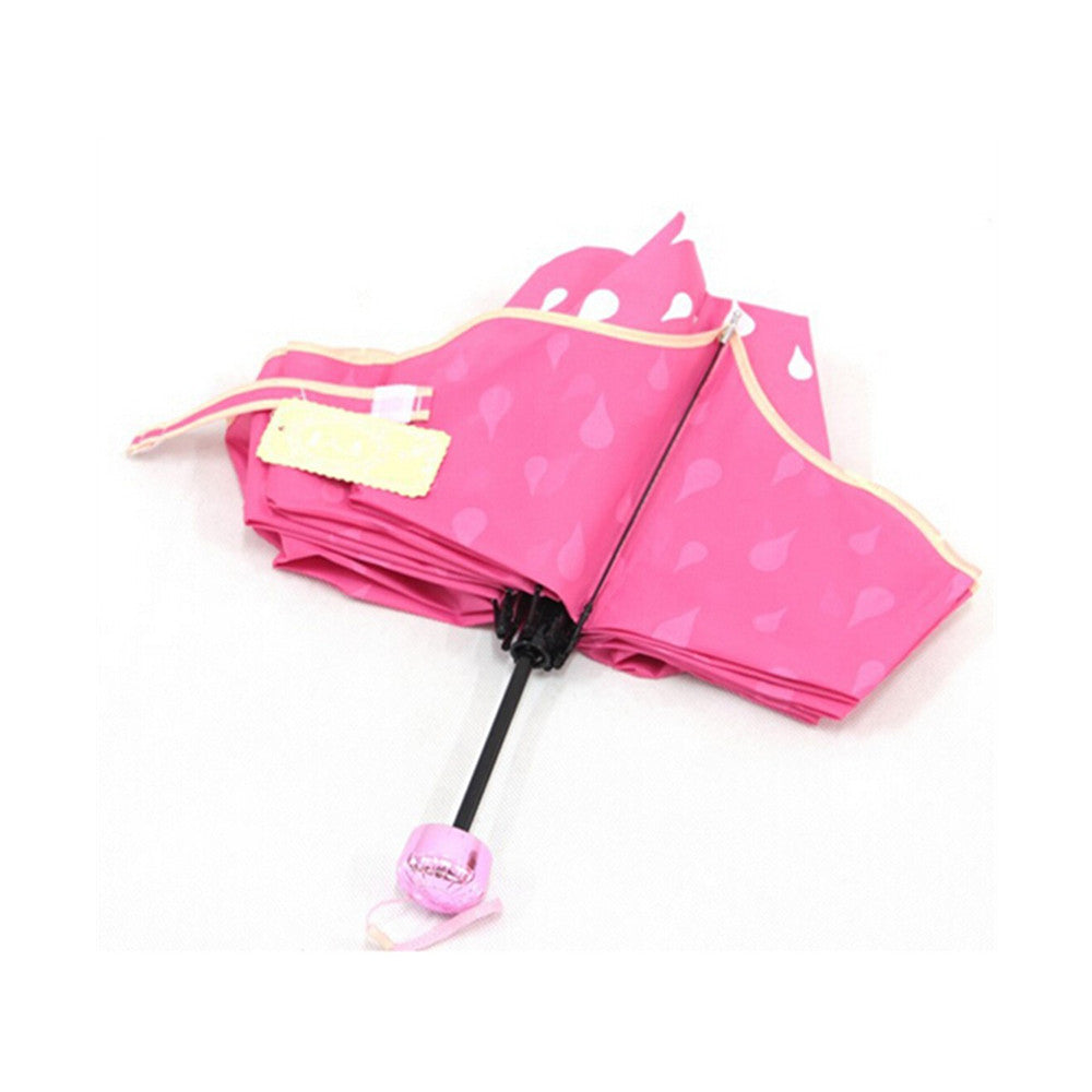 Fashion umbrella Color Changing Water Activated Windproof Princess Folding Umbrella Blue - Mega Save Wholesale & Retail - 7