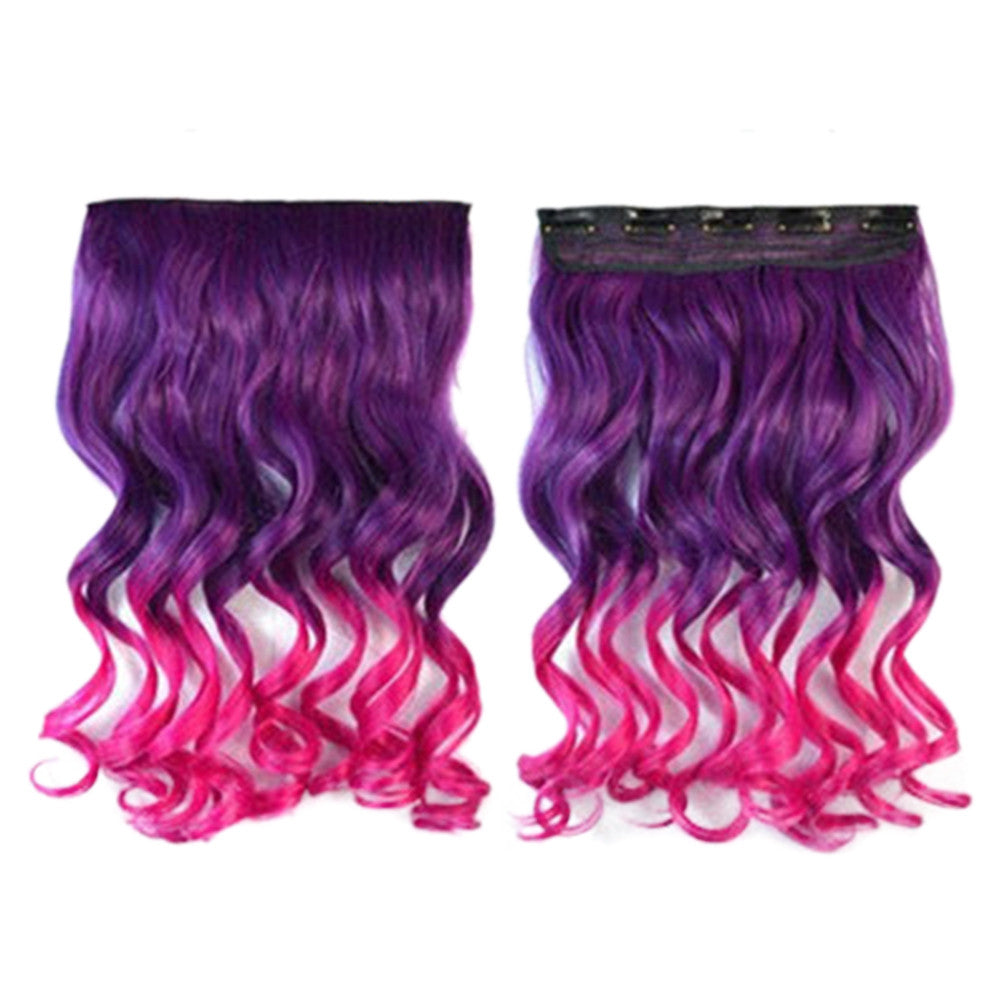 Hair Extension Long Curled Hair Gradient Ramp Wig 10