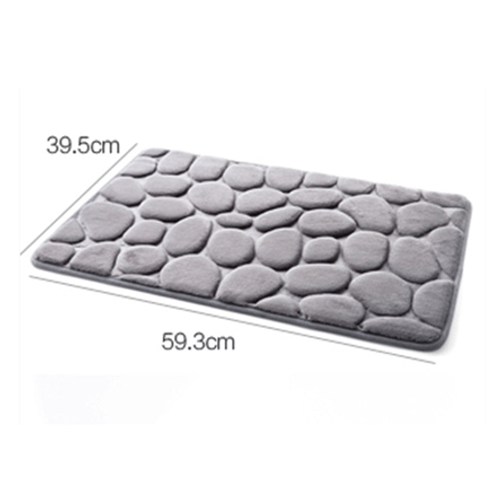 Flannel 3D Stone Carpet Ground Floor Mat grey flower - Mega Save Wholesale & Retail - 2