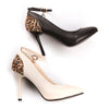 Rhinestone Decoration Pointed Buckle Thin High Heel Women Shoes  beige - Mega Save Wholesale & Retail - 2