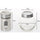 9 Canister Metal & Glass Spice Shakers Glass Jars 2 Tier Wire Rack Display   white - Mega Save Wholesale & Retail - 2