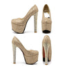 Super High Wedding Shoes Bridal Plus Size Night Club T Stage  golden - Mega Save Wholesale & Retail - 3