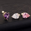 Body Puncture Ornament Water-drop Shape Navel Ring   gold plated pink zircon - Mega Save Wholesale & Retail - 4