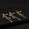 Bowknot Navel Ring Buckle Body Puncture   gold plated white zircon - Mega Save Wholesale & Retail - 4