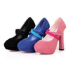High Thick Heel Shoes Slim Night Club Platform Fluff Women Thin Shoes  black - Mega Save Wholesale & Retail - 3