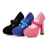 High Thick Heel Shoes Slim Night Club Platform Fluff Women Thin Shoes  blue - Mega Save Wholesale & Retail - 3