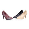 Plain Thin Shoes All-match High Heel Low-cut Round Last Plus Size  brown - Mega Save Wholesale & Retail - 3