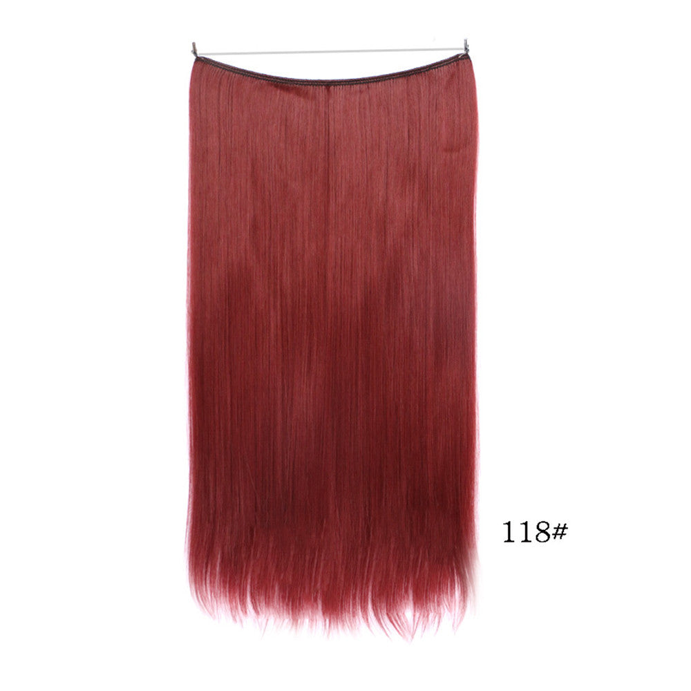 The new fishing line hair extension wig hair extension piece straight hair wig piece factory direct wholesale supply foreign trade explosion models in Europe and America  118# - Mega Save Wholesale & Retail - 1