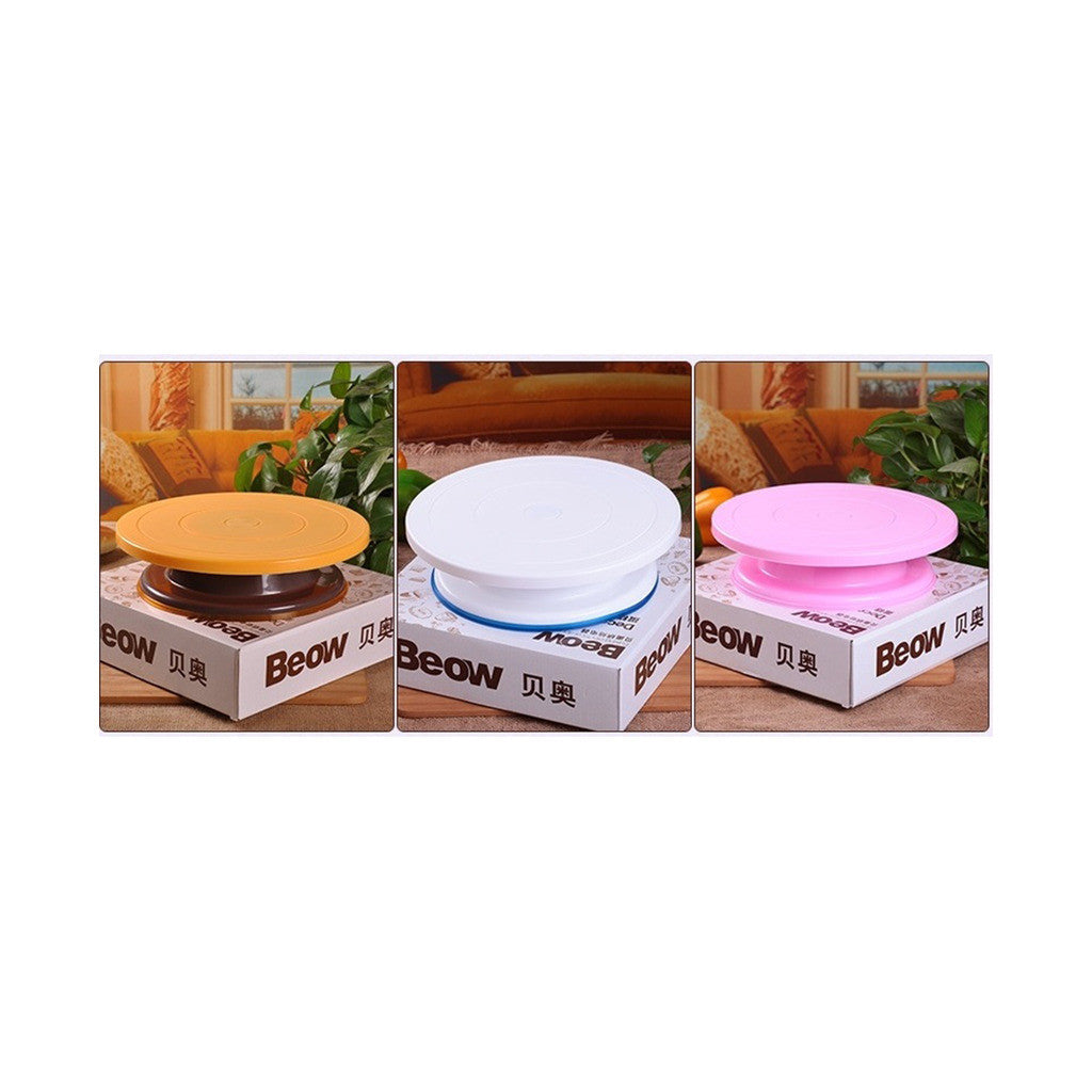 Beowulf Birthday Cake Decorating Taiwan turntable turntable baking scale slip plastic bakeware 3 color options   Pink - Mega Save Wholesale & Retail