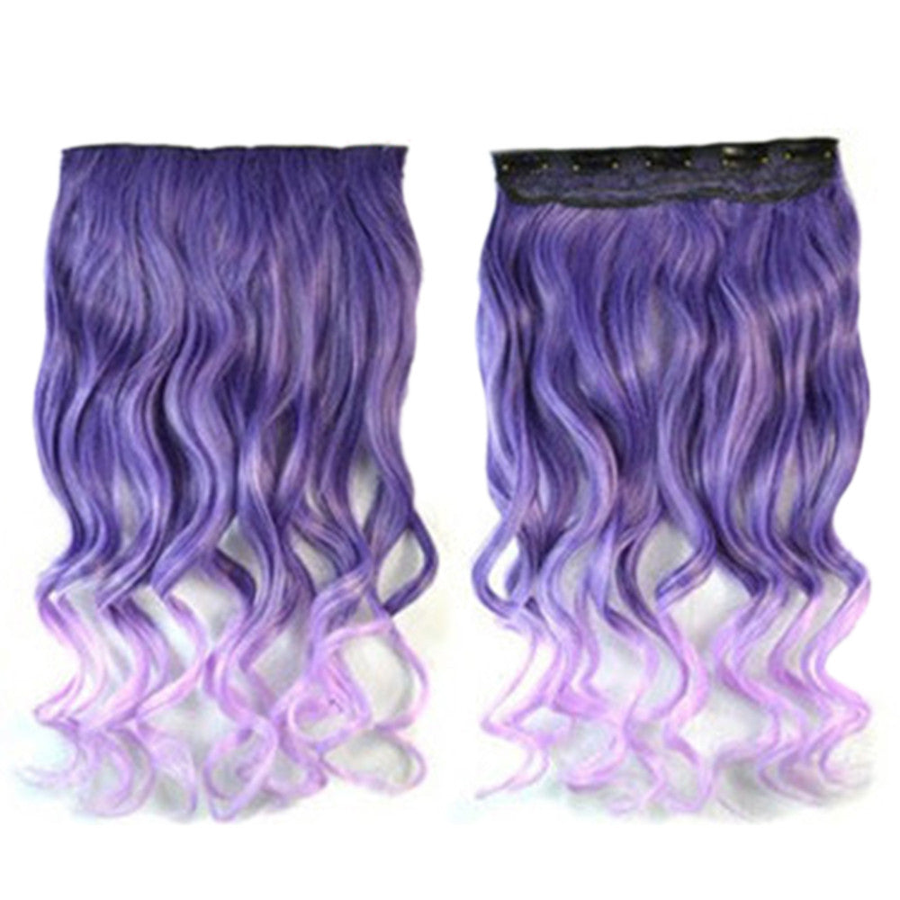 Hair Extension Long Curled Hair Gradient Ramp Wig 11