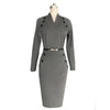 Vintage Hepburn Style Dress Pencil Skirt   grey   S - Mega Save Wholesale & Retail - 1