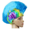 Shiny Cockscomb Hair Punk Hair Cap Bright Wig shiny rainbow sky blue