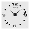 Diy Horloge Murale 3d Acrylique Eva Super Grande Taille Salle à Manger Noir