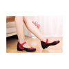 Old Beijing Cloth Shoes National Style Woman Shoes Cowhells Sole Slipsole Phoeni