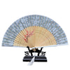 Cotton Cloth Folding Fan Woman      grey