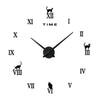 Wanduhr Super Groß 3d Acryl Spiegel Diy Schwarz