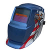 Mig Welding Helmet in Tempting Blue Shade with 3 Star White Eagle Graphic Design