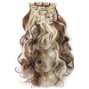 50cm Long Curled Wavy bundle Hair extension 7 clips in luxury Fashion