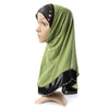 Dignified Muslim Scarf Kerchief Hat Macrame Zircon Thin    grass green