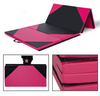 4'x10'x2" Gymnastics Mat Folding Panel Thick Gym Fitness Exercise Pink/Black New