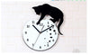 Katze Klettern auf die Uhr Wanduhr Modisch Kreativ Klein Katze