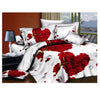 3D Active Printing Bed Quilt Duvet Sheet Cover 4PC Set Upscale Cotton 022