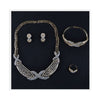 European High Grade Necklace Four Pieces Suit Alloy Galvanized Zircon Necklace W