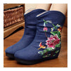 Vintage Beijing Cloth Shoes Embroidered Boots jeans 35