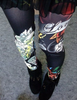 Fashion Women Flower Print Skinny Leggings Stretchy Sexy Jeggings Pencil Pants