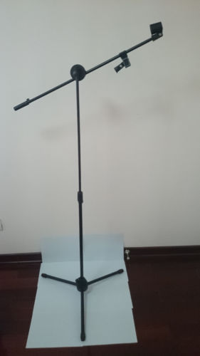Professional Stage Studio Tripod Microphone Stand Adjustable Boom Black