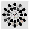 Espejo Acrílico Doble Color Reloj de Pared Bricolaje Plateado Negro