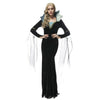 Luxury Black Vampire Dress Halloween Witch Queen Costume