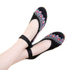 Embroidered Shoes High Heeled Shoes Square Dacne Manual Embroidery