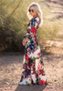 Romantic Blossom Charm Floral Boutique Maxi Long Party Dress