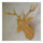 Plastic Deer Head Wall Hanging Decoration yellow
