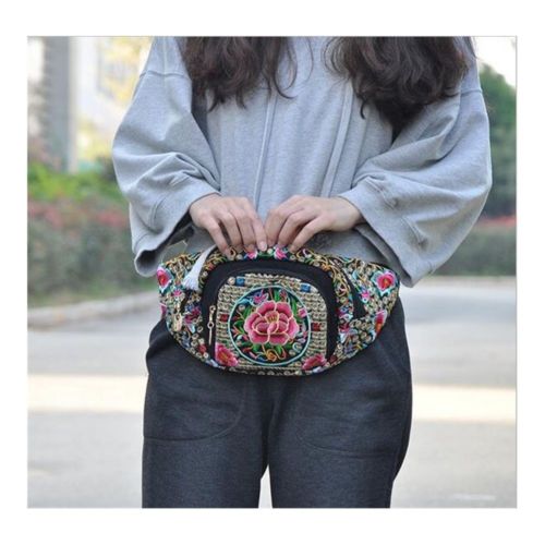 New Original Design Cosmetic Bag Woman's Bag High Volume Waist Bag    copper cra