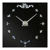 Espejo Reloj de Pared Súper Tamaño Grande Bricolaje Creativo 3d Plata