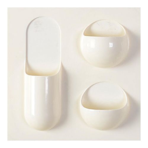 Traceless Bathing Room Storage Rack    beige 3 lattice