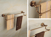 Antique Salle de Bain Accessoires Porte Serviette Double Rails Support Mural